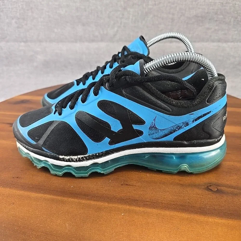 Nike Air Max 2 Fitsole Black Blue‎ Womens Running Shoes Sneaker Size 6.5
